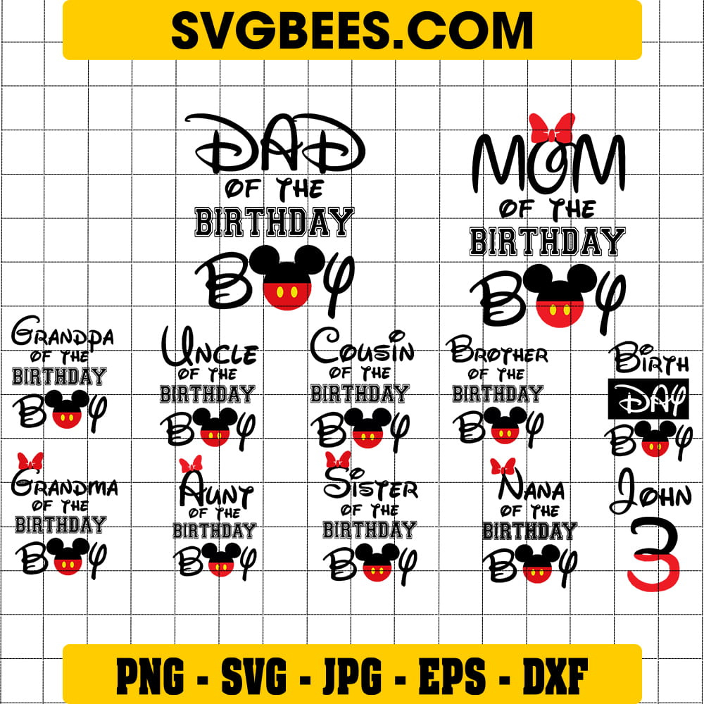 Mickey Mouse Birthday SVG by SVGbees: SVG Files for Cricut - Get ...