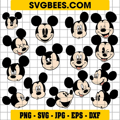 Mickey Mouse Face SVG mickey mouse face svg svgbees