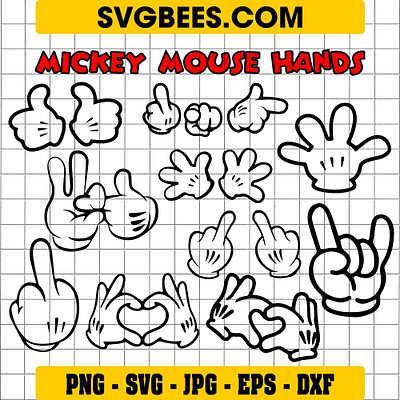 Mickey Mouse Hands SVG mickey mouse hands svg svgbees