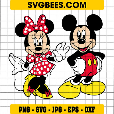 Mickey and Minnie Mouse SVG mickey and minnie mouse svg svgbees