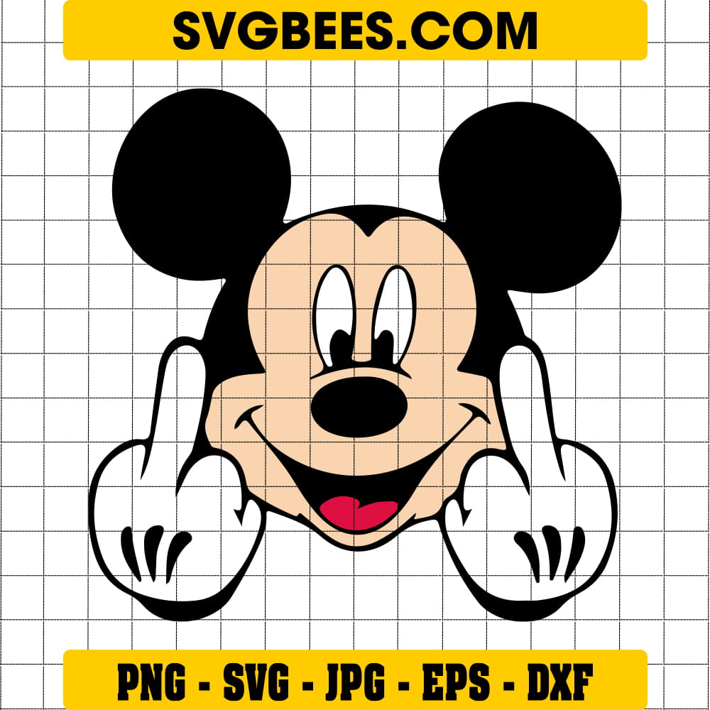 Disney Mickey Mouse With Sunglasses SVG and PNG - SVGbees