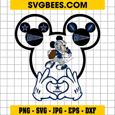 Mickey Mouse Dallas Cowboys SVG mickey mouse dallas cowboys svg svgbees