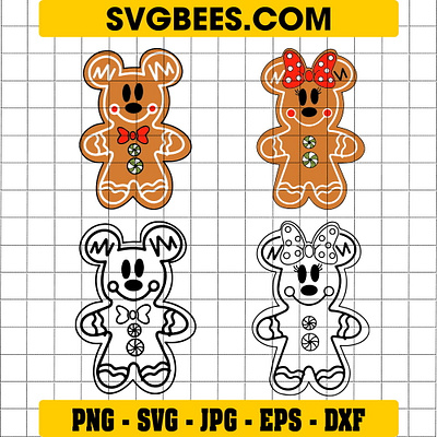 Mickey Mouse Gingerbread SVG mickey mouse gingerbread svg svgbees