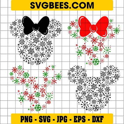 Mickey Mouse Snowflake SVG mickey mouse snowflake svg svgbees