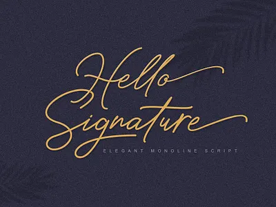 Hello Signature font app branding design font graphic design illustration logo ui ux vector