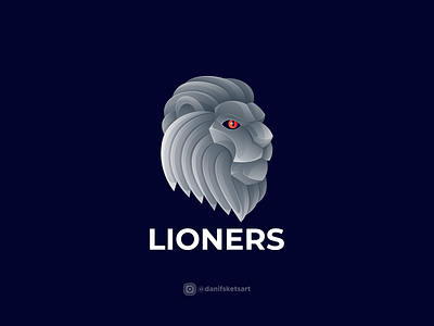 Lioners mascot logo design animal branding design graphic design icon illustration lion logo logos mascot media nft ui vector
