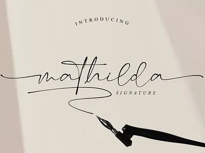 Mathilda Signature font app branding design font graphic design illustration logo ui ux vector