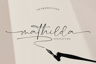 Mathilda Signature font app branding design font graphic design illustration logo ui ux vector