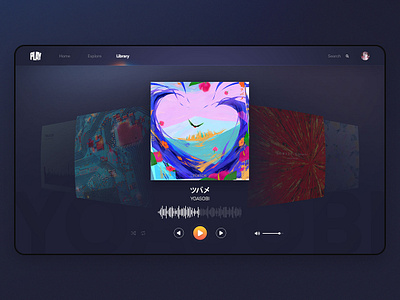 Music Player Web Concept design graphic design ui web