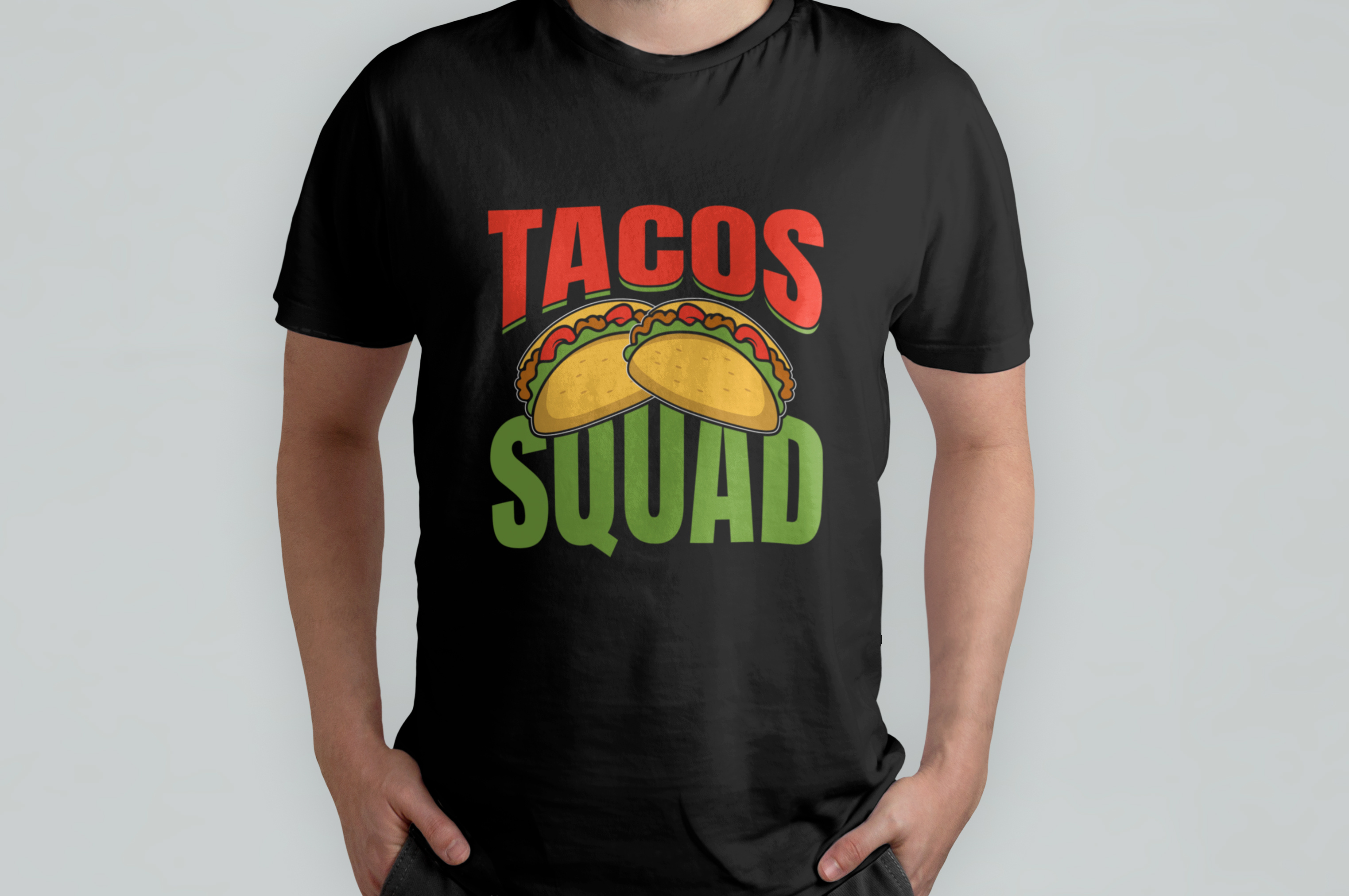 Tacos Squad Vector T-shirt Design With Free Mockup by Hafizul Islam on ...