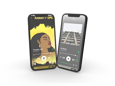 Spotify mimic mockup app design illustration mobile app music app typography ui ux