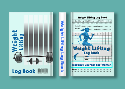 Waight Lifting Log Book 3d animation book branding design graphic design illustration log book logo low content book notebook symple budget book ui ux vector