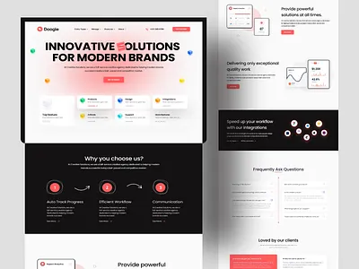 Doogle || Digital Agency Landing Page agency agency website bold company creative creative agency creative direction design digital agency home page landing page portfolio portfolio website studio ui ux web web design website website design