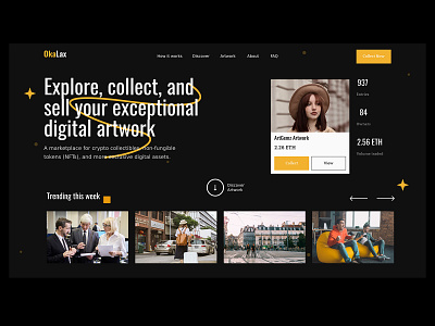 Okalax creative agency moer design psd ui template