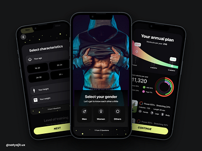 Fitness App app branding design graphic design icon illustration illustrator logo typography ui ux vector web webpage website