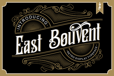 East Bouvent Retro Display Typeface branding logo pomade
