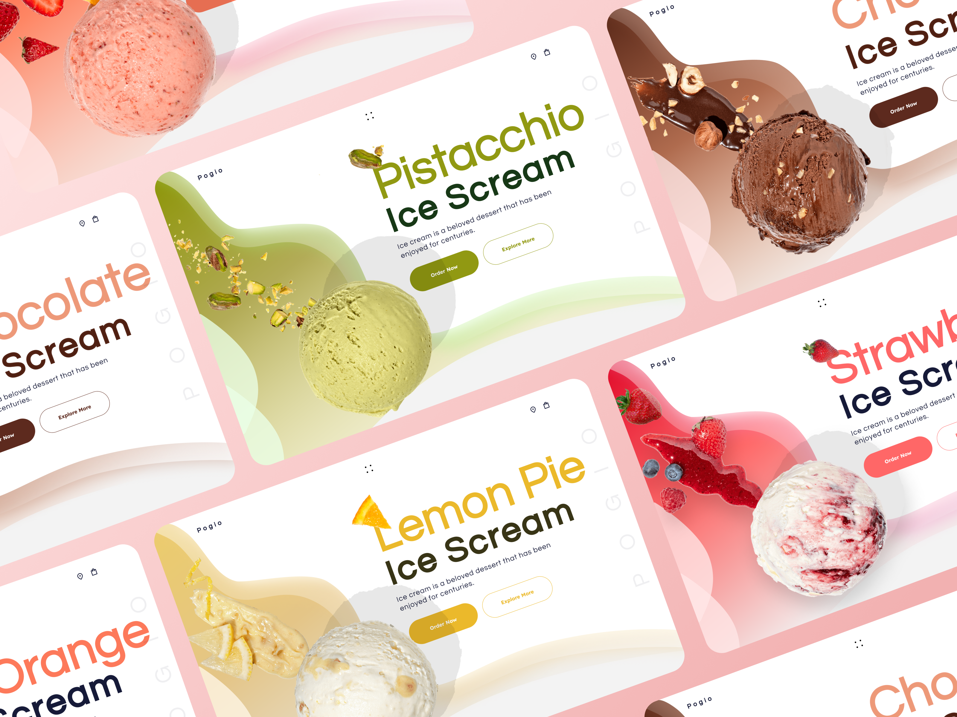 Example of Creative Ice Cream Website Design 