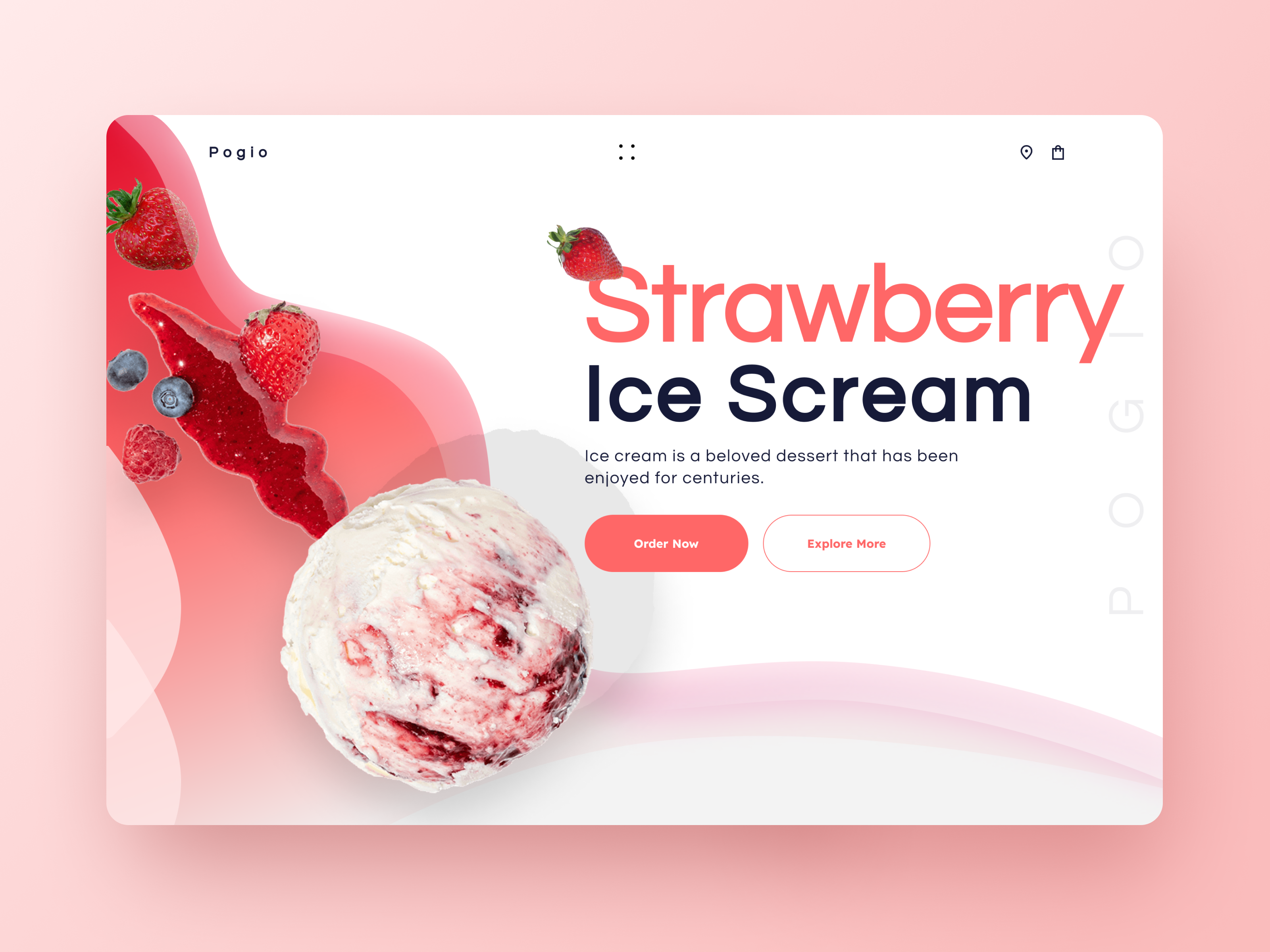 Example of Creative Ice Cream Website Design 