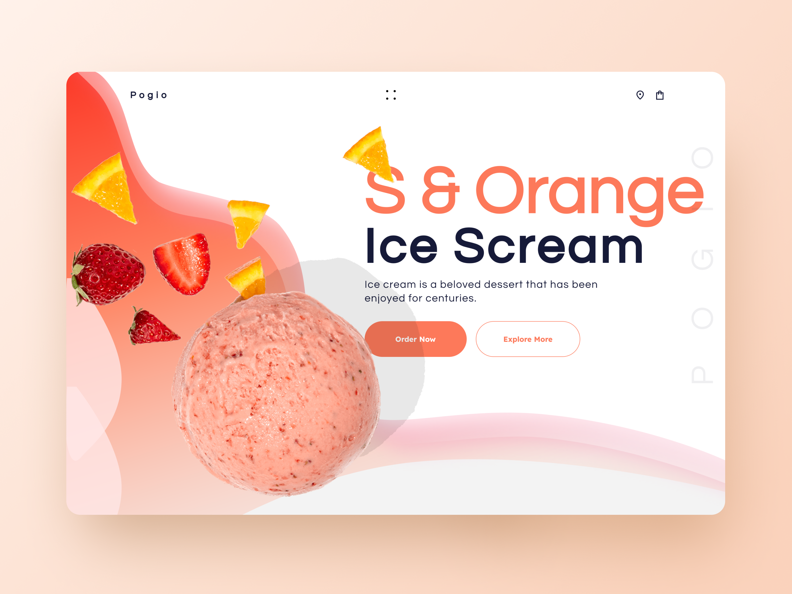 Example of Creative Ice Cream Website Design 