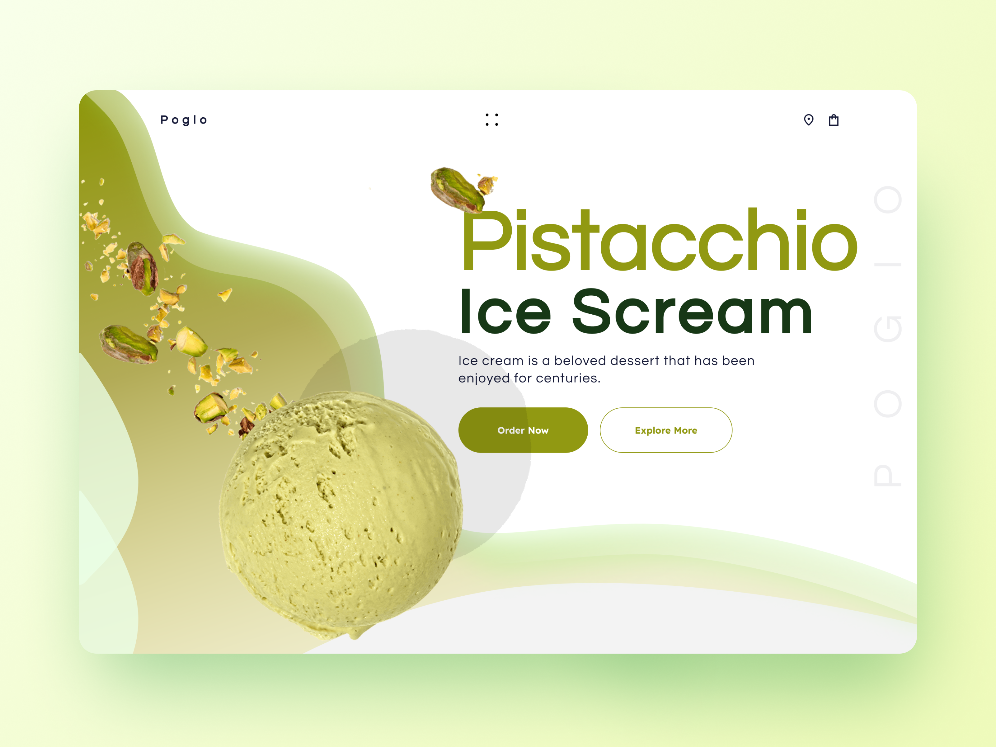 Example of Creative Ice Cream Website Design 