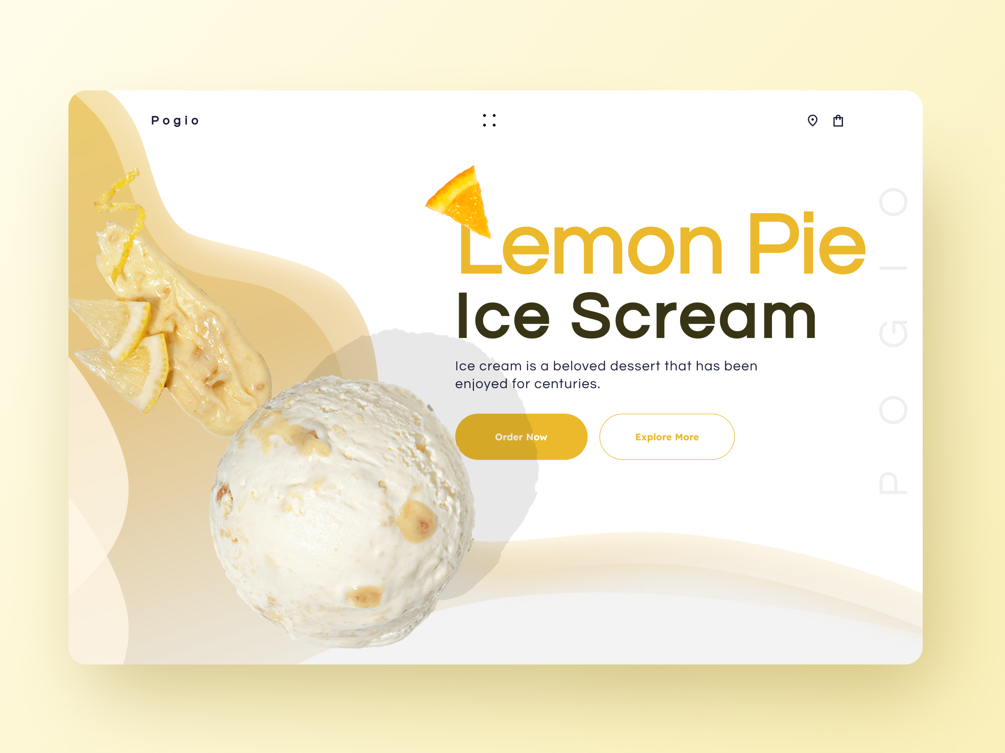 Example of Creative Ice Cream Website Design 