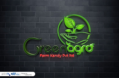 Green Agro Eco Farm Logo with Outputs graphic design logo