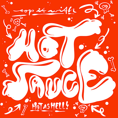 Hot Sauce branding burning chilli design fire font foodlover graphic design hot illustration lettering logo pattern procreate sauce scribble sketch streetwear typography