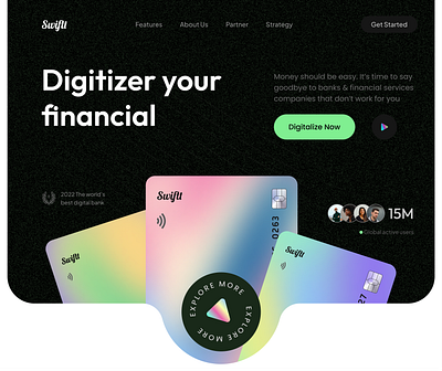 Swiftt a digital bank redesign (Fintech) bank design fintech uidesign uiux