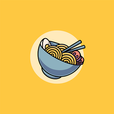 Delicious Ramen Illustration foodie japan illustration kawaii logo