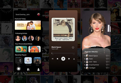 Music App UI Design app design design aoo music music app music app design ui ux