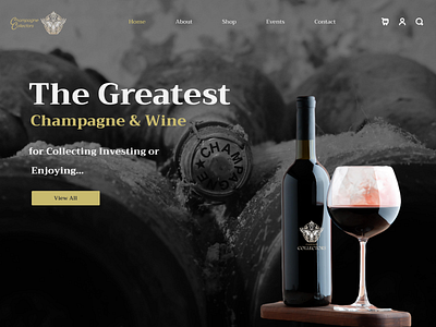 Champagne Store design figma graphic design illustration