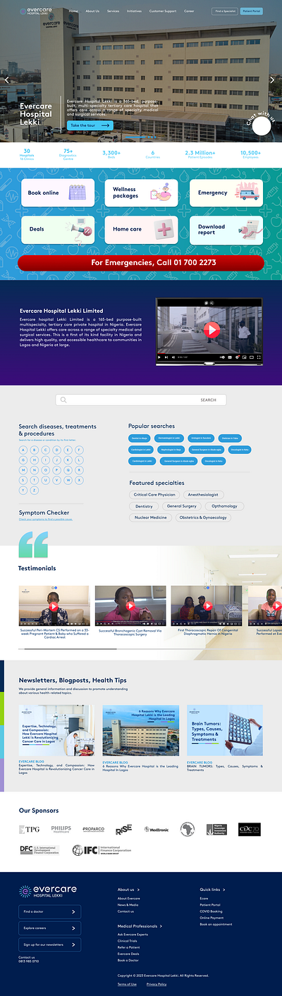 Homepage for a Healthcare Brand branding graphic design logo ui