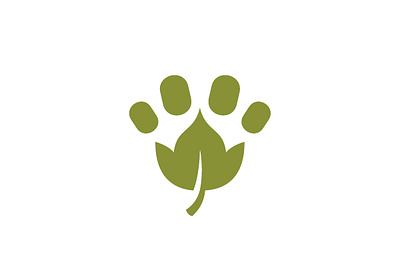 Leaf Dog Paw Logo for SALE buy design designer dog for sale leaf logo logoground paw premade purchase ready made