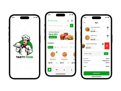 Food Ordering App UI animation app app ui branding design food food app food ordering graphic design illustration logo mobile ui typography ui ux vector