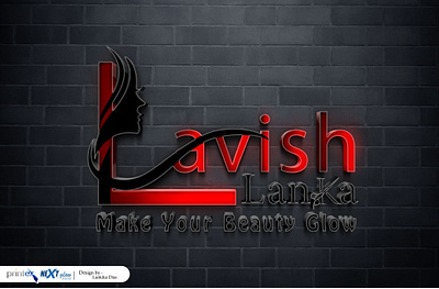 Salon Lavish Lanka Logo with Outputs graphic design logo