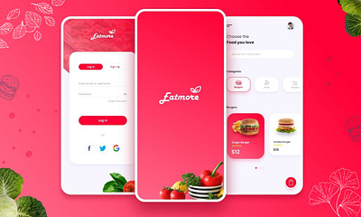 Food delivery App app app design branding delivery app design designe illustration fast food app food app graphic design hero landing page logo ui ux