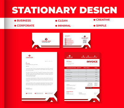 Stationary design set branding