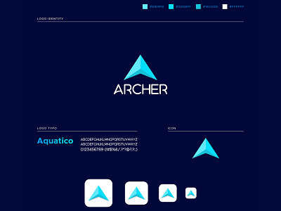 Archer logo design - Modern logo app branding design graphic design illustration logo typography ui ux vector