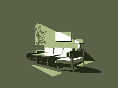 Sunlit tapestry design illustration vector