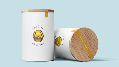 Logo for a Honey Company bee branding design geometric graphic design honey illustration logo simple