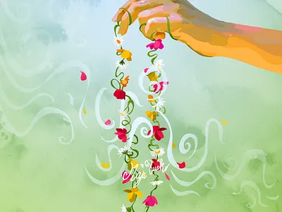 flower crown botanic botanical botanical art branding by maja pučko design graphic design illustration