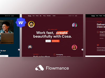 Cosa – Agency Webflow Template agency webdesign webflow webflow template webflowtemplate websitedesign