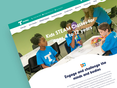 Tumbles - STEAM education franchise website children design education homepage interface kids modern program shcool ui ux ui design web design website