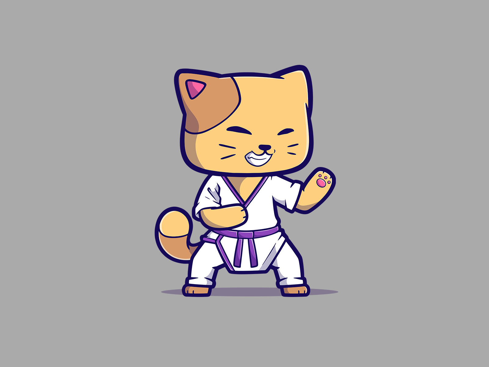 Karate Cat Sensei by Joymoon Cartoon Studio on Dribbble