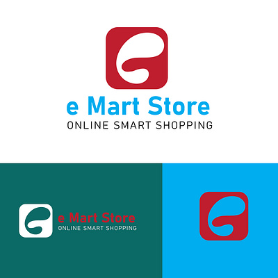 e mart store minimalist logo design template 3d branding business logo company logo design e logo ecommerce logo graphic design green text logo icon logo illustration logo minimal logo minimalist logo modern logo store logo text logo