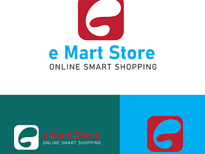 e mart store minimalist logo design template 3d branding business logo company logo design e logo ecommerce logo graphic design green text logo icon logo illustration logo minimal logo minimalist logo modern logo store logo text logo