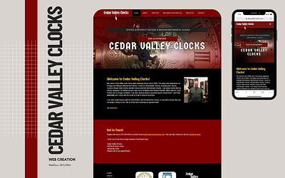 Cedar Valley Clocks branding design graphic design logo seo webflow