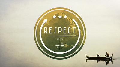 Respect hipster logo poster graphic design logo