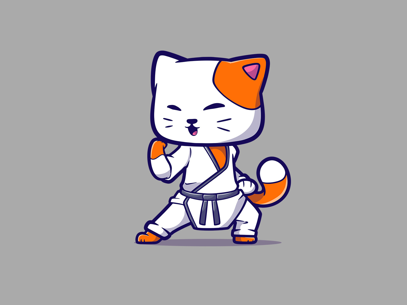 The Adorable Karate Cat Cartoon Character by Joymoon Cartoon Studio on ...