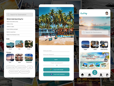 Trip App UI design app design destination aoo tourist app trip app ui ui design ux